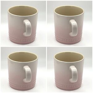 Le Creuset Set of 4 London Mugs! RARE Shell Pink!!
